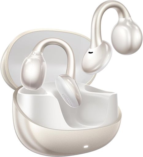 JOYROOMイヤーカフ型イヤホンオープンイヤーイヤホンワイヤレスBluetoothイヤホン13mmダイナミックドライバー左右チャンネル自動認識全表面タッチできマルチポイント接続/Bluetooth5.4/専用ア…