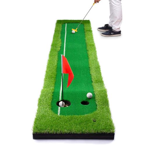 Enhongゴルフ練習用パターマットゴルフパターパッティンググリーン誘導ライン有二つのサイズ300x50cm300x75cm(300x50cm)