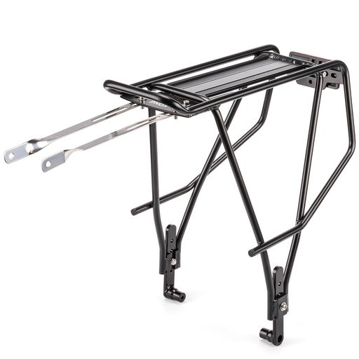 自転車リアキャリア軽量リフレクター付きロードバイク・クロスバイク等用荷台アルミ製(KO-H672)