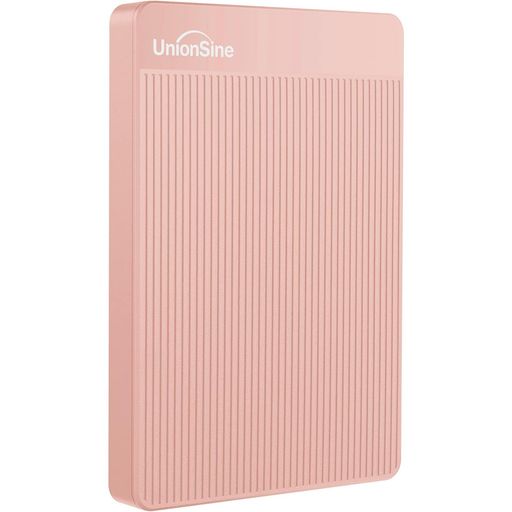 UnionSine超薄型外後ばらいHDD携帯型固定ディスク500GB2.5inUSB3.0に相応うパソコン/Mac/なおなお書き4/XBox当て嵌める(サクラ色)固定ディスク2510