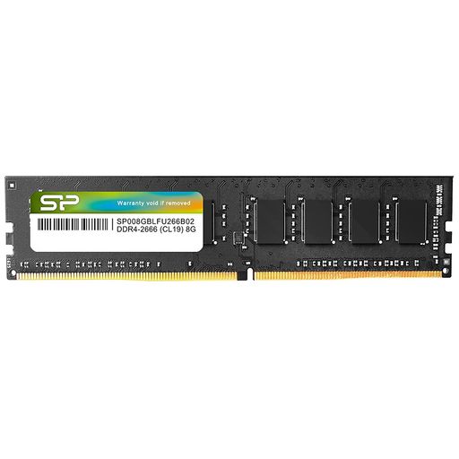シリコンパワーデスクトップパソコン用記憶装置DDR4-2666(パソコン4-21300)8GBx1枚288Pin1.2VCL19SP008GBLFU266B02