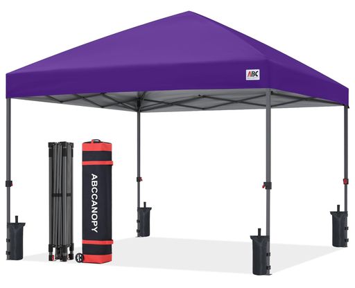 ABCCANOPY ポップアップキャノピー - 10 x 10インチ 屋外 パティオ ポータブル キャノピーテント 高耐久 裏庭やデッキ用 砂袋4個付き (パープル 10x10)｜HiT Creations