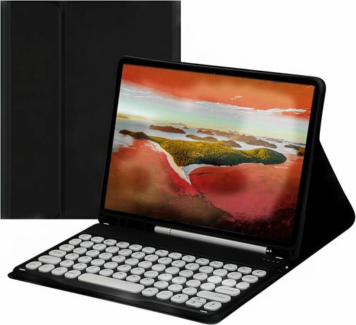 FireHD10第13/11世代(2023/2021年発売)キーボードケース丸型キー可愛いカラーキーボード手帳型人気10.1インチタブレットFireHD10キーボード付きカバーマグネット分離式