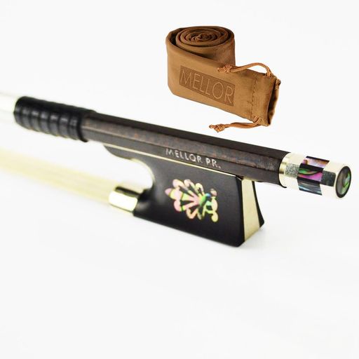 純銀ゴールデン斜紋カーボン弓バイオリン用CarbonViolinBow甘美な音MELLORP6
