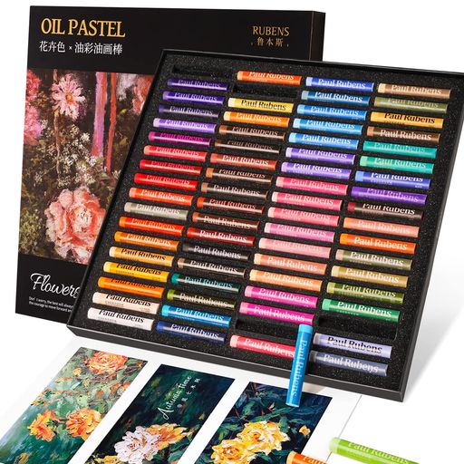 PaulRubensオイルパステル、72色の花の色アーティストソフトオイルパステルセット鮮やかでクリーミー、アーティスト、初心者、学生、子供のアートペインティングドローイングに適したパ…