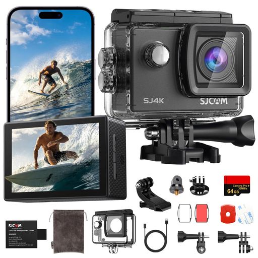 SJCAM SJ4K 動き写真器 | 4K/40MP 手ブレ手を加える積み上げる | 40m雨合羽 水中写真器 | 170°広角水晶体 WDR相応う | 5倍望遠レンズ 無線LAN繋ぎ合わせる | 2蓄電池嘱する 運動競技/銀輪/Vlog映画化用 XYDL