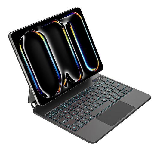 QERDAOYI 神通力鍵盤 iPad Pro 11 in M4/M5 模範例携帯電話(A2836 A2837 A3006/A3357 A3358 A3359)に当て嵌める iPad鍵盤付き添い人入れもの 高適確さ貨物自動車パッド付き添い人 日本語取り合わせ