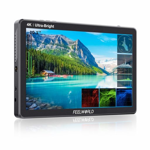 FEELWORLD 10.1インチカメラフィールドモニター1920x1200 IPS肌ざわりダイアログボックス2000nit高明快さ3G-SDI/4K HDMI入出力F970外後ばらい振り出し一揃いの道具付き添い人(LUT11S )