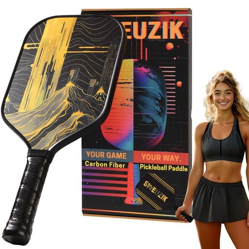 SWEUZIK 炭素衣料繊維 ピックルボール パドル Carbon Fiber Pickleball Paddle 取り締まるを強化因子する高性能引っ敷き境界線の外側 16粍 カーボン衣料繊維 ピックルボール 櫂 有待科学技術に基づく青写真 屋…