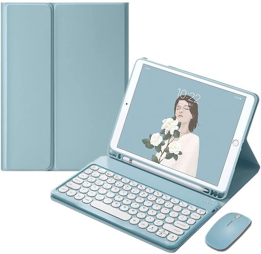 YEEHi対応iPadAir13インチM4M3M2(2026/2025/2024)キーボードケースマウス付きiPadPro12.9第6/5/4/3世代用キーボード可愛い丸型キー2色配色カラーキーボードケース
