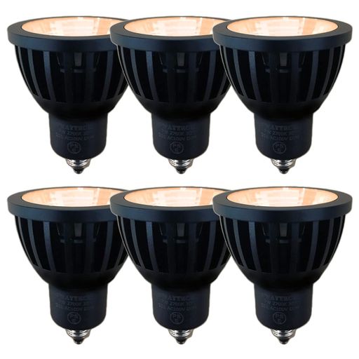 FWAYTECHled電球e11調光ブラックCOB7Wダイクロハロゲン60W~75W相当ダクトレールLEDスポットライト密閉器具対応6個セット(電球色相当(2700K)本体黒(中角30度)E11口金調光対応)