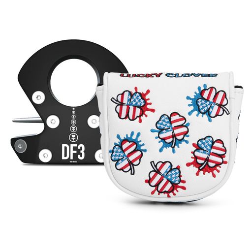 AliennanaマレットパターヘッドカバーUSAスタイルマグネット開閉LABDF3パター対応高級刺繍PUレザー製