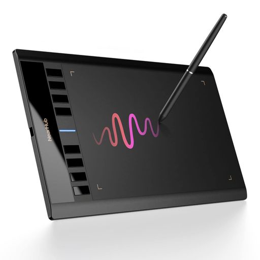 NearHubペンタブ板タブお絵描きペンタブレット10x6インチ薄型8mm「充電不要ペン付き/ショートカットキー/8個8192レベル筆圧/プラスマイナス60°傾き検知」Window/Mac/ChromeOS88/Android6.0/Linux対応