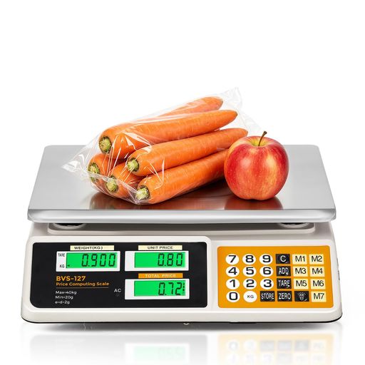Bonvoisin 料金はかり デジタルはかり 40kg/2g 7件単価登録 加算機能 まとめ計算 両面ディスプレイ 風袋引き機能 電子はかり スーパー 八百屋 日本語マニュアル|HiT Creations