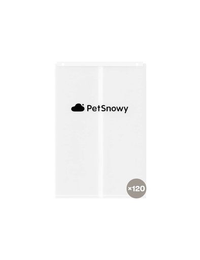 PetSnowy猫トイレ専用ゴミ袋猫トイレ自動ゴミ箱密封システム交換用120枚入り