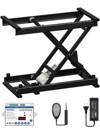 DIHOOL電動リフトテーブル昇降式テーブルDIY昇降机昇降台耐荷重120kg最低位約21cm最高位約58cm 39,935円