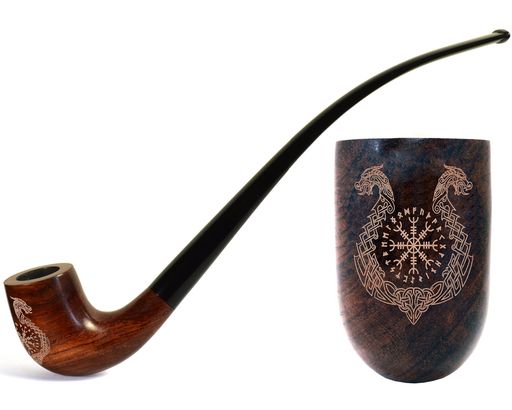 ロングタバコ喫煙パイプ-(26cm)9mmロングシップ。世界中に配送可能。