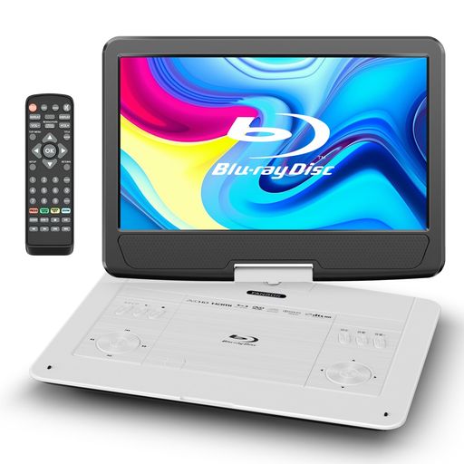 FANGORポータブルブルーレイプレーヤー16.3型HDMI出力対応高精細14インチ270度回転TFT液晶CPRM3時間連続再生バッテリー内蔵車載可能日本語取扱説明書ホワイト 28,143円
