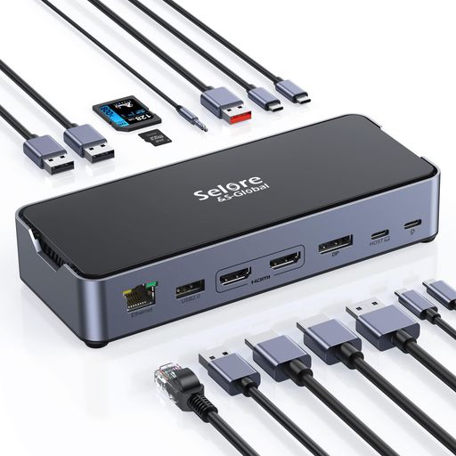 【15in1単一モニタ8K対応】USBCドッキングステーションtypec2*HDMI4Kデュアルトリプルディスプレイ100W急速充電DP/有線LANRJ45/3.5mmオーディオジャック/USB-A
