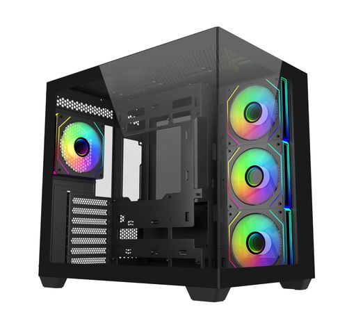 CoolerMasterElite681270°見晴らし強化因子硝子ダイアログボックス召しかかえるデュアルチャンバーATX容れもの・黒いこと真似形[E681-KHNN-S00]