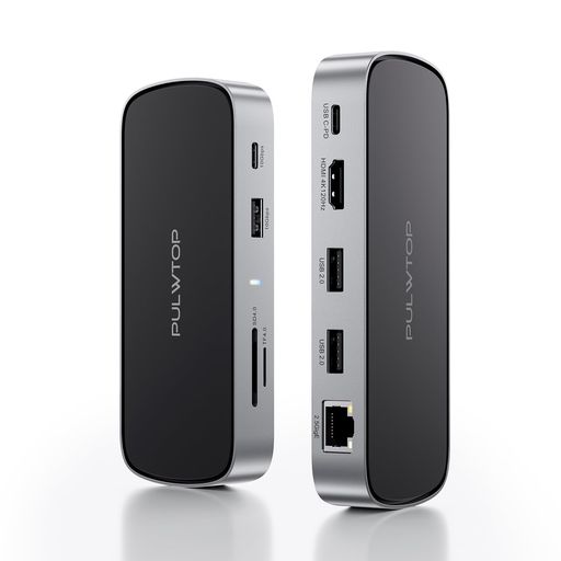 PULWTOP10in1小型ドッキングステーションUSBCPCドック(アダプター含まれない)1xHDMI4K@120Hz/8K@30Hz+2.5Gイーサネット+2xUSB-A2.0+USBA/C