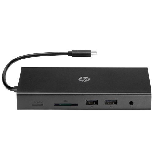HP 純正 トラベル USB Type-C ハブ 【 VGAポート HDMI1.4ポート USB-A 3.0ポート RJ-45有線LANポート MicroSDカードリーダー SDカードリーダー ヘッドフォン出力 マイク入力 】 スリムデザイン 軽量|HiT Creations