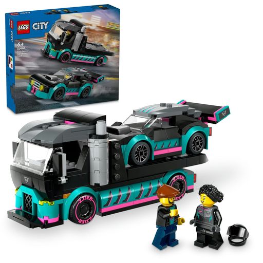 レゴ(LEGO)シティレースカーとトランス状態ボーイ手あそび手あそび生まれ落ちる日差し上げ物差しつかえる知育御坊っちゃんお姉さんお子さん6歳7歳8歳9歳車輛車ミニカー60406 おもちゃ-ブロック-セット