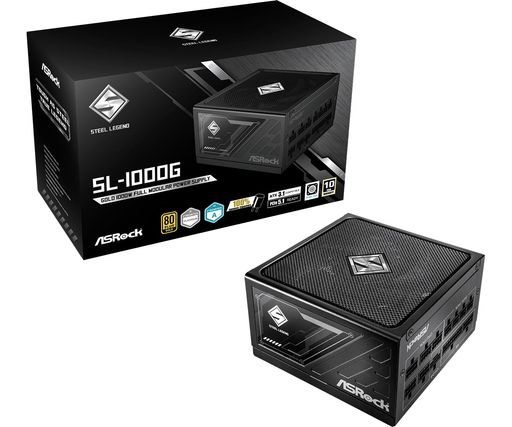 ASRockSteelLegend次世代GPU対応PC電源ユニット1000WPCIe5.1対応80PLUSGOLDATX3.1フルモジュラー12V-2x6ケーブル付属SL-1000G