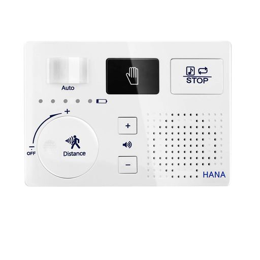 トイレ流水音発生器擬音装置音消し自動人体検知MicroSDカード対応電池ACアダプター壁付け節水ECOメロディー