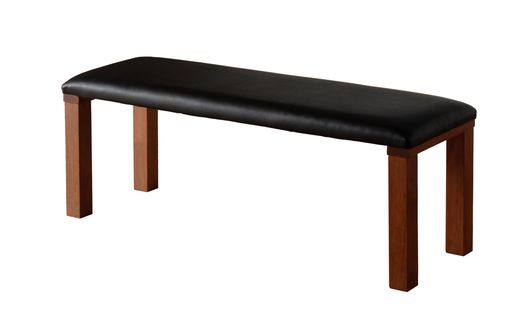 ダイニングベンチ 合成皮革(PVC) 幅115x奥行38x高さ43cm ブラック 473968｜HiT Creations