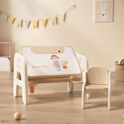 BTM 学習机セット 子供用テーブル テーブルセット キッズデスク キッズチェア 子供机 学習デスク 机 幼児机 学習机 キッズテーブル 子供チェア キッズデスク プレゼント 1~6才｜HiT Creations 9,407円