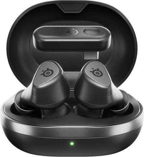 SteelSeriesゲーミングワイヤレスイヤホンArctisGameBudsワイヤレスゲーミングイヤホンPS5SwitchPCスマホ対応2.4GHzBluetooth5.3ノイズキャンセリングANC急速充電