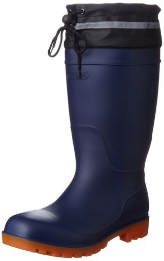 [フジテブクロ]安全長靴反射材踏抜き防止鋼板入PVC9208メンズNAVY27.0cm