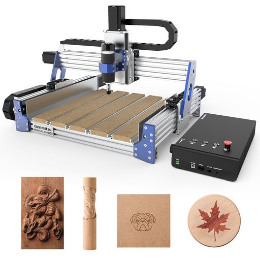 GenmitsuCNCルーターマシンPROVerXL4030V2、用木、金属元素、アクリル樹脂PCB、MDF用の弾丸道路、閉ループ原動機とどんぶり鉢ねじ釘を備えた引き上げる評価3軸刻みつける機、進め方活動の領域400x300x110粍