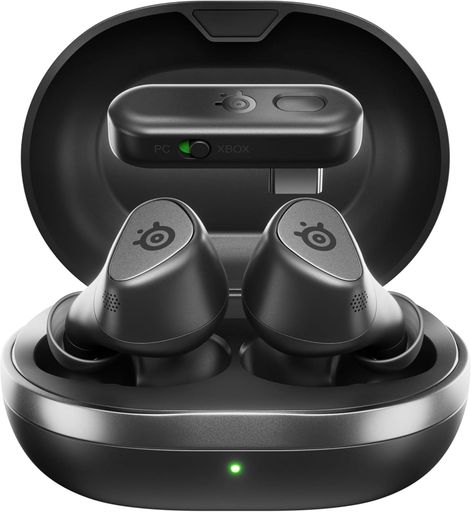 SteelSeriesゲーミングワイヤレスイヤホンArctisGameBudsワイヤレスゲーミングイヤホンXboxPS5SwitchPCスマホ対応2.4GHzBluetooth5.3ノイズキャンセリングANC急速充電