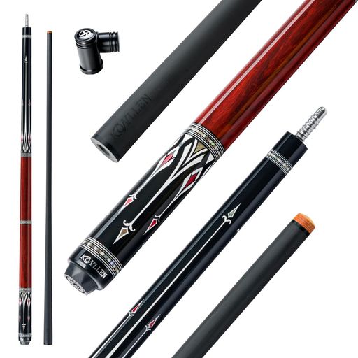 KONLLENカーボンファイバープールキュー147cm12.5mm低たわみハンドインレイ超スムーズなプロ仕様の感触大人用プールキュー