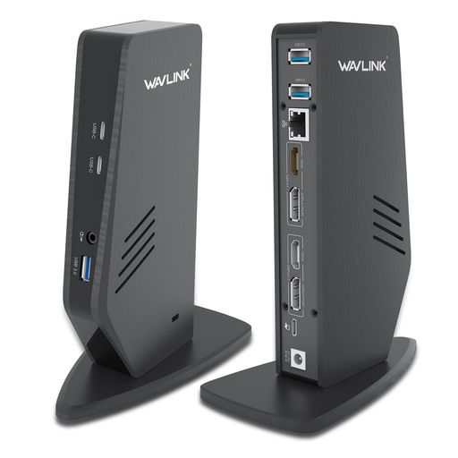 WAVLINK ユニバーサルUSB-C/USB 3.0 Ultra 5K ノートパソコンドッキングステーション デュアル4Kビデオ出力付き Windows/Mac OS対応、(2xHDMI、2xDP、3xUSB C、3xUSB｜HiT Creations