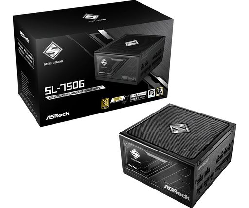 ASRockSteelLegend次世代GPU相応うパソコンワット数社会的単位750WPCIe5.1相応う80PLUSGOLDATX3.1フルモジュラー12V-2x6有線テレビ嘱するSL-750G