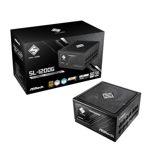 ASRockSteelLegend次世代GPU対応PC電源ユニット1200WPCIe5.1対応80PLUSGOLDATX3.1フルモジュラー12V-2x6ケーブル付属SL-1200G