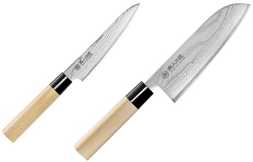 よこやま燕人の匠ダマスカス包丁三徳包丁165mm&ペティナイフ130mlETW-3000