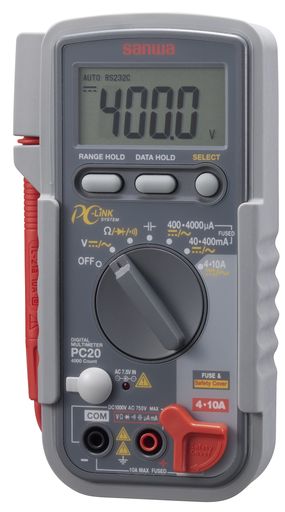 三和灯し火表示計器SANWAデジタルマルチメータパソコン20