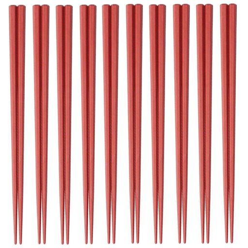 大黒工業SPS製リユース箸23cm六角(朱)100膳入