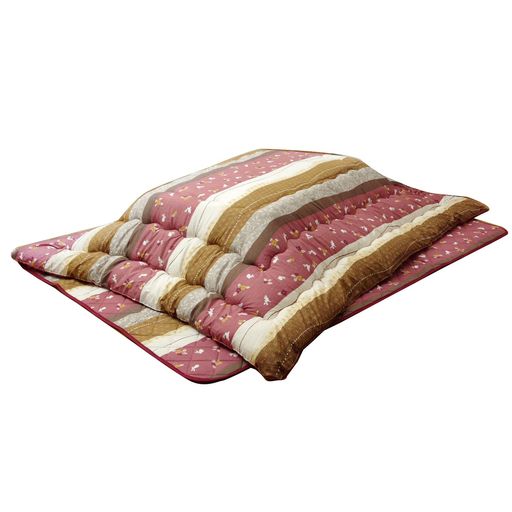 イケヒコこたつ布団掛敷セット長方形こよみ約205x245cmローズ和厚掛けうさぎ柄#5965130