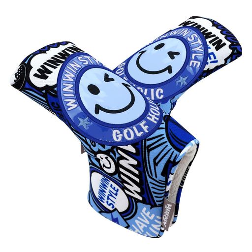 ウィンウィンスタイル(WinwinStyle)ゴルフパター押しかぶせるGOODTIMEHOLIDAYPUTTERCOVERブレードタイプブルーPCBP-107
