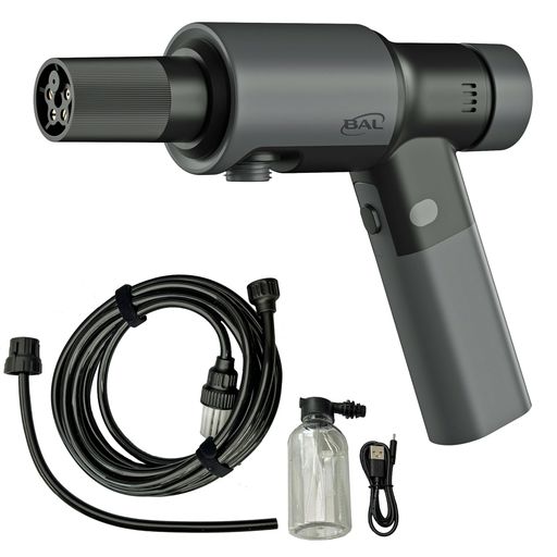 BAL(大橋産業) コードレス高圧洗浄機 充電式 コンパクトウォッシャー 折りたたみ式 USB TYPE-C充電式 噴射モード5段階 ペットボトル使用可能 洗車 ベランダ ガーデニング アウトドア No.770|HiT Creations