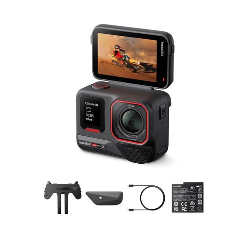 Insta360AcePro2-ライカとの共同開発による防水仕様の8Kアクションカメラ。1/1.3インチセンサー、デュアルAIチップ暗所性能オーディオ、フリップ式スクリーン&AI編集でVlogやオートバイなどに…