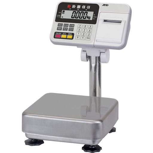 A&D 防塵・防水台はかり(内蔵プリンター付き) HW-10KCP はるかに小さいひょう量:10kg 最小表示:0.001kg 皿寸法:250(W)*250(D)mm 検定無はるかに大きい｜HiT Creations 58,292円