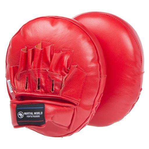 マーシャル世界(MARTIALWORLD)マルチパンチングミットPM68-RD赤黒縦25x横20x厚さ8珊