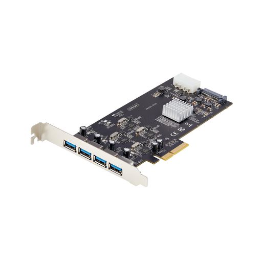 StarTech.comPCIExpress拡張カード/PCIe2.0x4/4ポートUSB3.2Gen1Type-A5Gbps/ペリフェラル電源端子搭載/USB増設インターフェースアダプターP5Q4A-USB-CARD