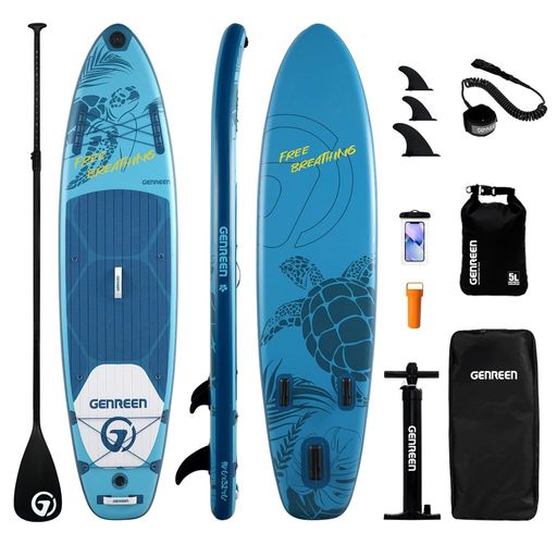 SUPボード サップ 釣り 長320cm 幅81cm 耐荷重量205KG インフレータブル スタンドアップパドルボード デッキ 初心者sup 超軽量 安定性 滑り止めEVA 持ち運び便利 収納バッグ付き ヨガ 釣り|HiT Creations